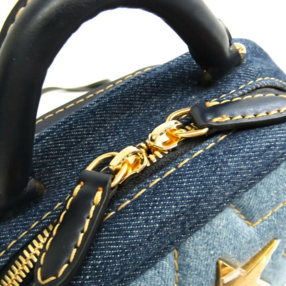 Authentic Stella McCartney Stella Star Leather, Denim Backpack - Picture 4 of 8